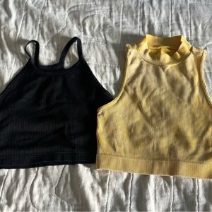 2 Crop Tops. Size Medium. Aeropostale And Unbranded.
